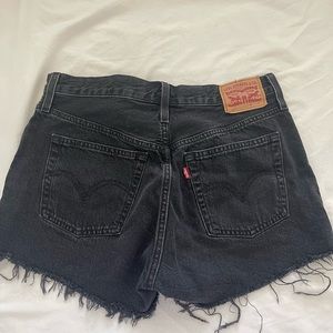 Black Levi Cut Off Shorts